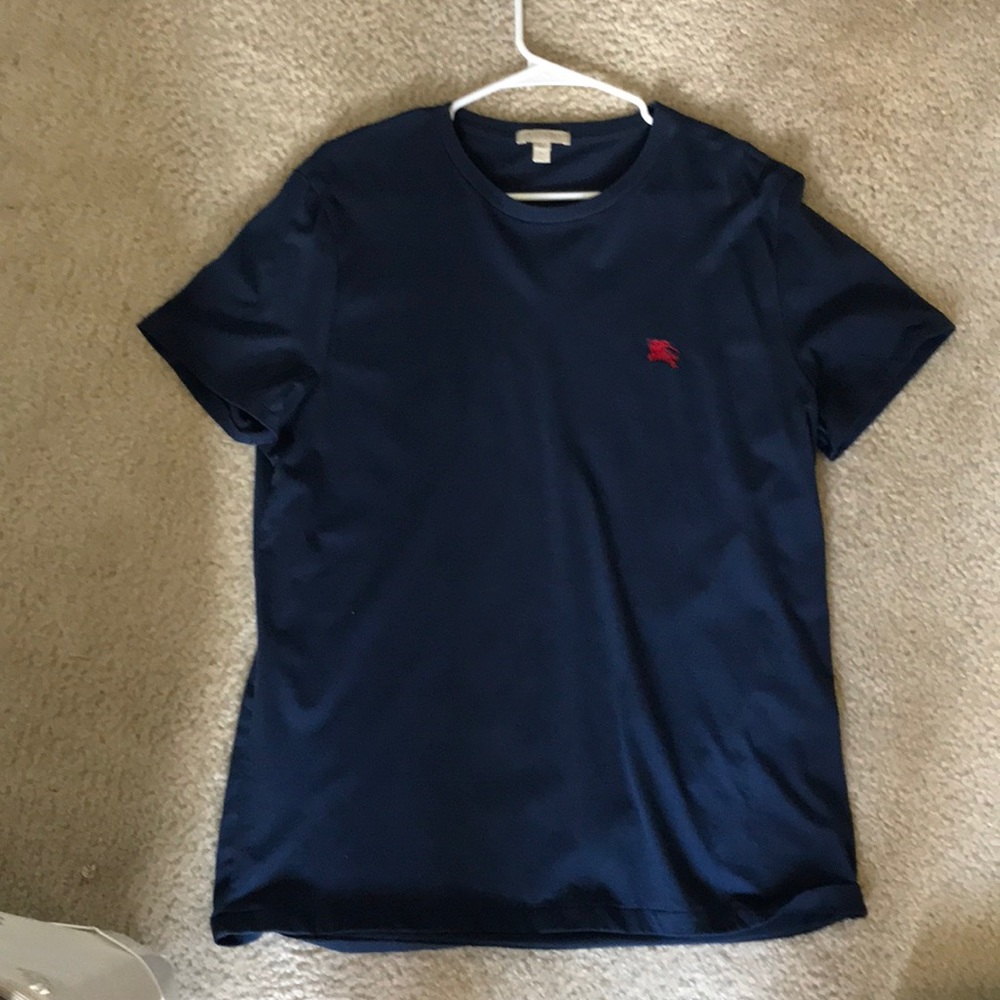 Navy Blue Short Sleeve Burberry Tee